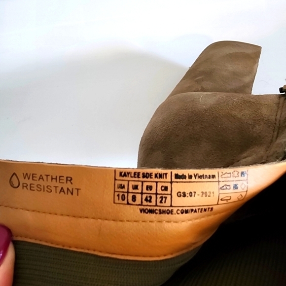 Vionic Kaylee Suede Ankle Boots Size 10 - Picture 7 of 7